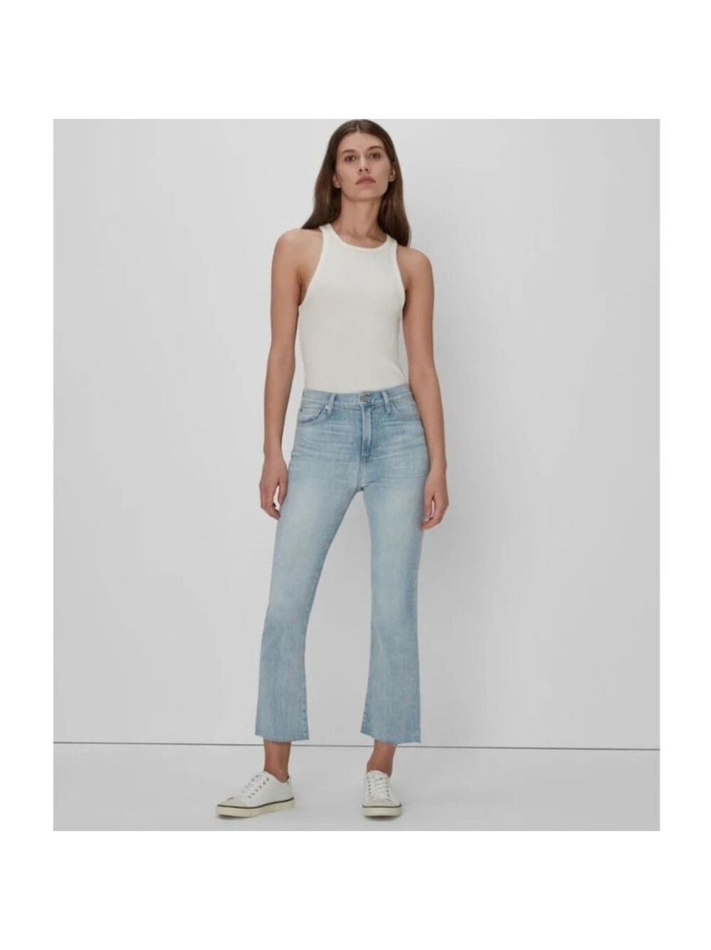 7FAM High Waist Slim Kick Jeans